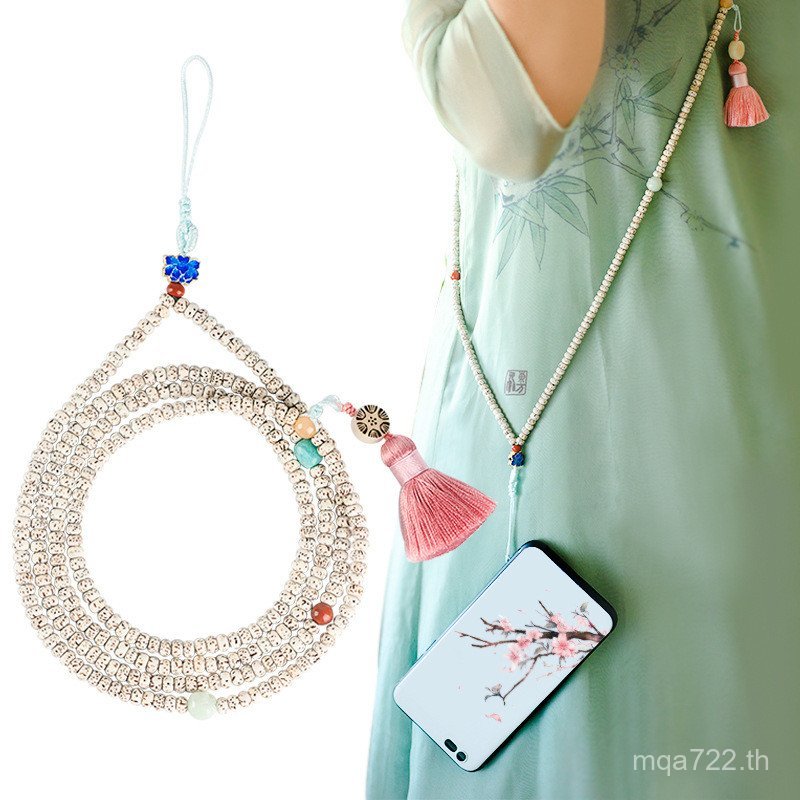 พู่ห้อยคอ Bodhizi Mini Lanyard เครื่องประดับสไตล์จีนโซ่โทรศัพท์มือถือ Star Moon Cross-body สามารถโทร
