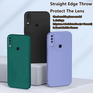 เคส For Vivo 1906 / 1901 / 1902 / 1904 / 1916 TPU YTCS เคสมือถือเรียบขอบตรงสีเดียว
