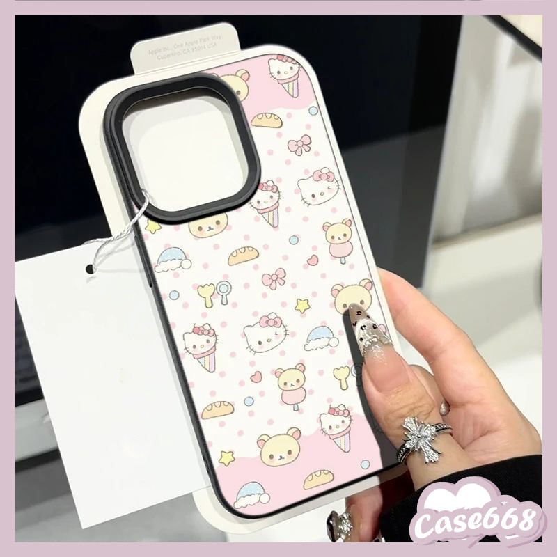 เคสไอโฟน 17 สำหรับ iPhone 17AIR 17 16 11 15 13 14 12 Pro Max 7 8 15 14 Plus XR X XS Max ปกการ์ตูนคิตตี้ริลัคคุมะ - รูปที่ 3