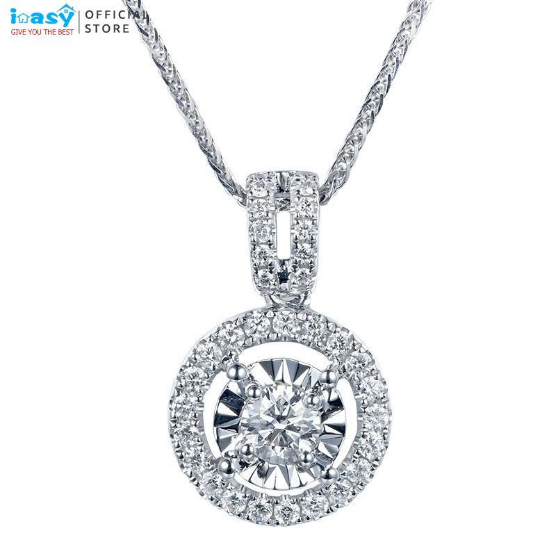 สร้อยคอมีจี้ลูกปears ดีไซน์เป็นรูปแอปเปิ้ล เพชรสังเคราะห์แบบหยดน้ำในรูปทรงสี่เหลี่ยม ทำจากไฮโดรเจนคาร์บอน