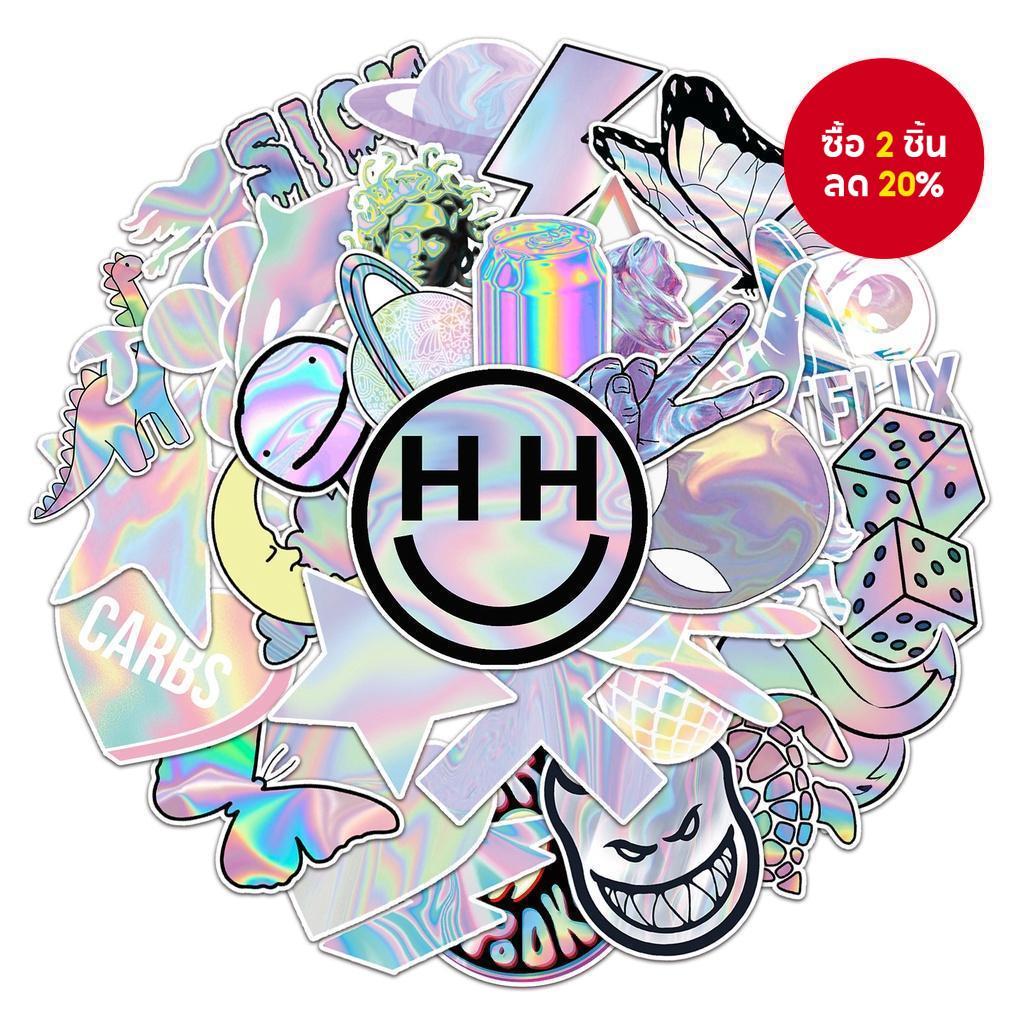 50 ชิ้นตลกเลเซอร์ DIY Creative Home Decal สติกเกอร์ Kawaii การ์ตูนสติกเกอร์กันน้ํา