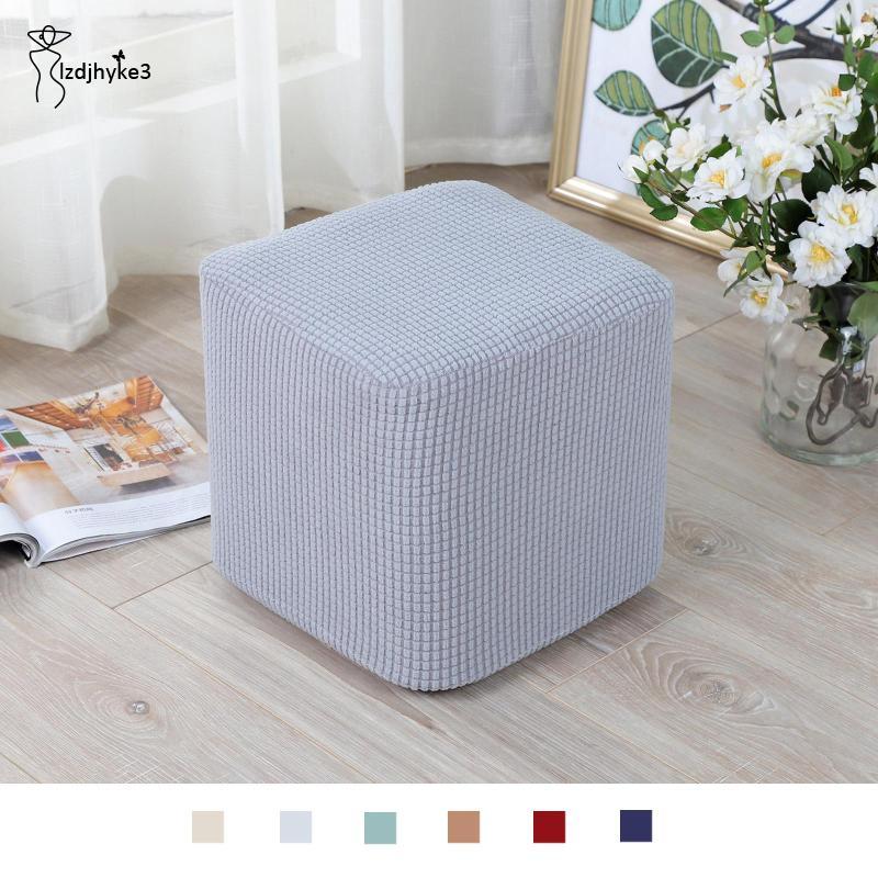[lzdjhyke3] Ottoman Covers Slipcover โพลีเอสเตอร์ Ottoman Slipcover สี่เหลี่ยมผืนผ้า Ottoman Cover ส