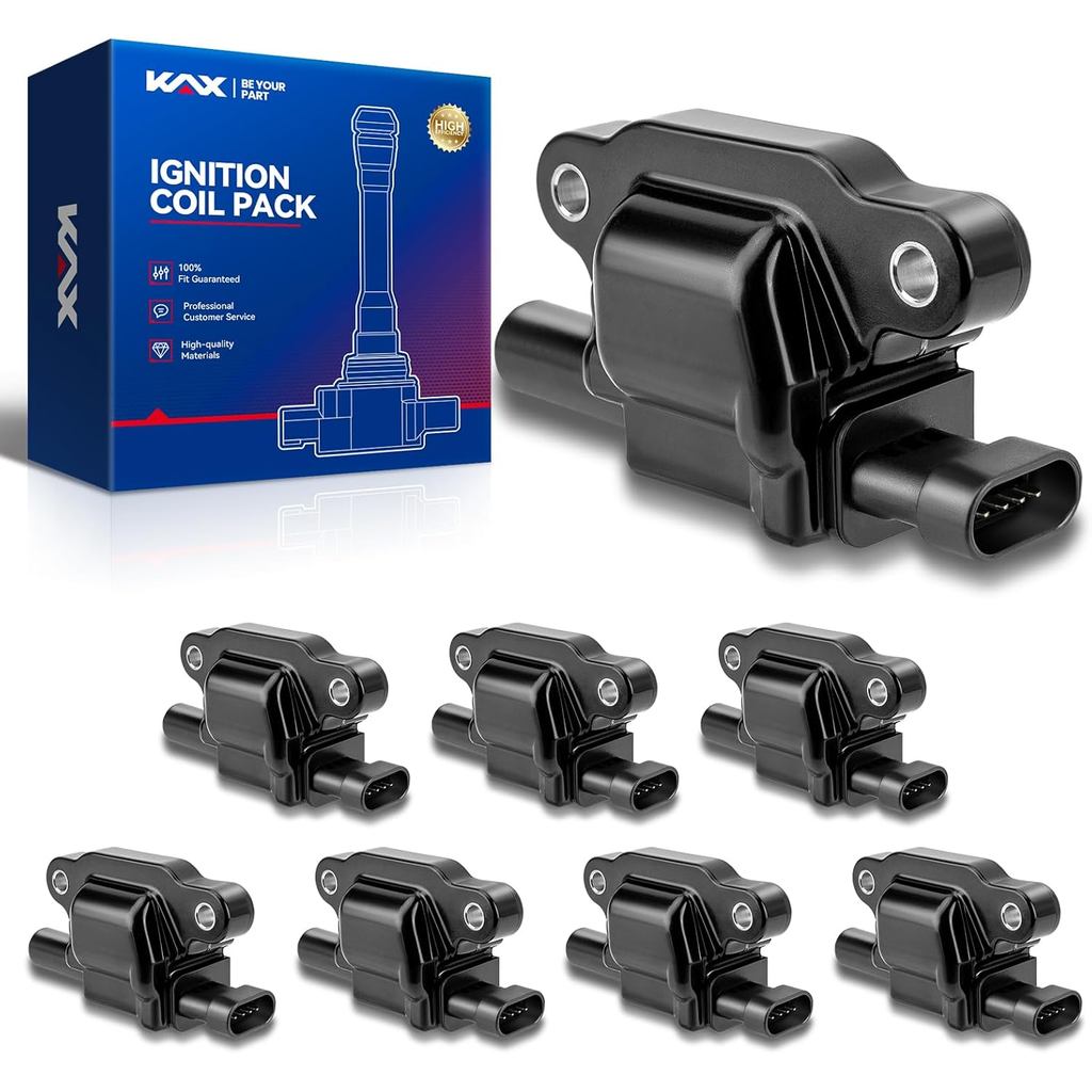 KAX UF413 Ignition Coil 8 Packs Fit for Chevy Cadillac GMC Pontiac 5.3L 6.0L V8 Engine - G8 Grand Pr