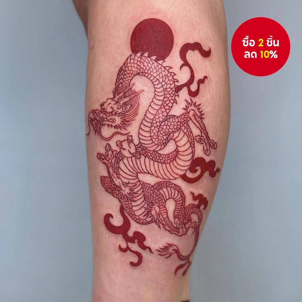 1ชิ้นสมจริงงูสีแดงชั่วคราวสักกันน้ําและติดทนนานร่างกายศิลปะสติกเกอร์สําหรับแขน