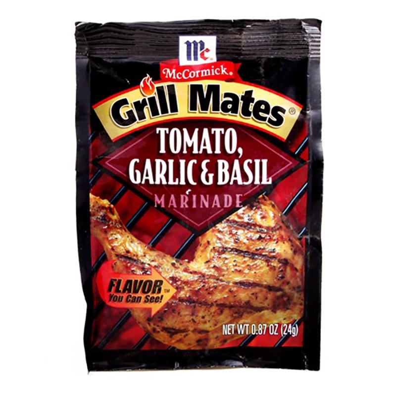 Mccormick Grill Mates Marinade Tomato Garlic and Basil 24g แม็คคอร์มิคซอสผงสำหรับหมักสเต็ก