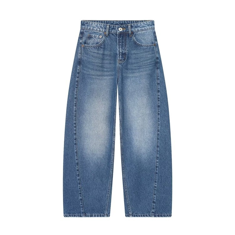 ZA สินค้าใหม่ Womens Fashion Classy Mid-Waist Balloon Version Sickle Maachete Jeans 8727240