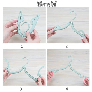 10 ชิ้นมัลติฟังก์ชั่การเดินทางพับไม้แขวนเสื้อกันลื่นแบบพกพาสำหรับแขวนแขวนเสื้อผ้า