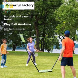 [S&T] ตาข่ายแบดมินตันพับแบบพกพากลางแจ้งบ้านกลางแจ้งกรอบเรียบ…