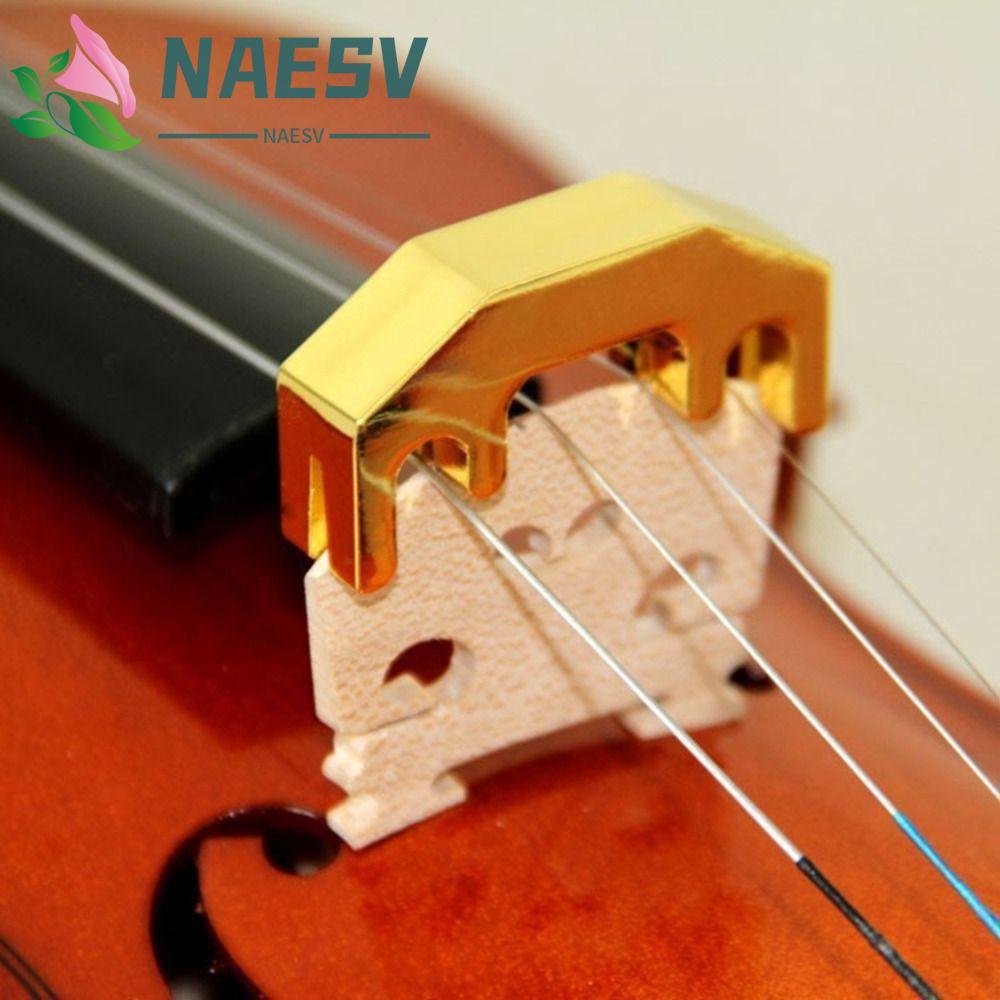 NAESV Professional ไวโอลิน Mute,โลหะอลูมิเนียมไวโอลินท่อไอเสีย,อุปกรณ์เสริมไวโอลินทนทานง่ายต่อการพกพ