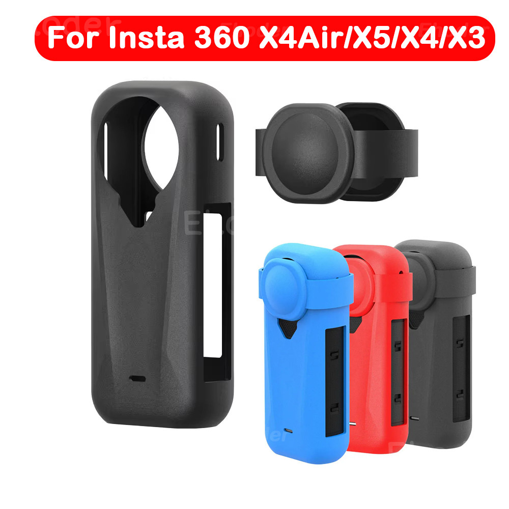 ปลอกสําหรับ Insta 360 X4Air X5 X4 X3 เคสซิลิโคนสําหรับ Insta360X4Air Insta360X4 กันกระแทกปกหลัง Anti-scratch Protector กล้องอุปกรณ์เสริม