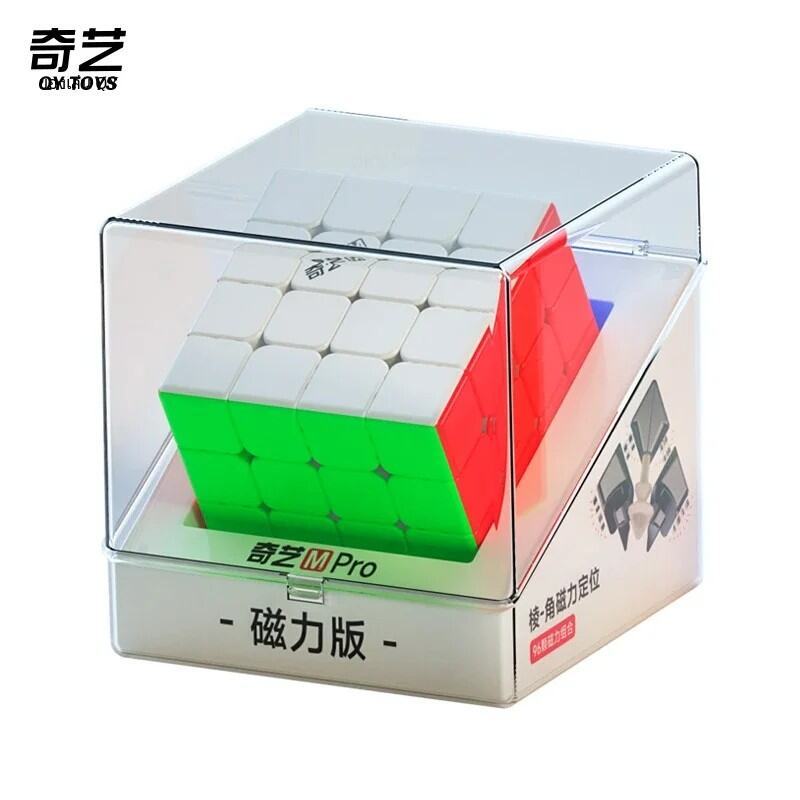[Picube] QiYi M Pro 4x4x4 Cube Magnetic 4x4 M Pro ความเร็วระดับมืออาชีพ ​​Cube Magnetic Sticker Magi
