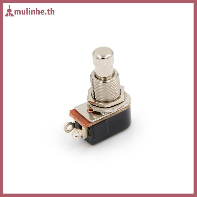 MULINHE ใหม่สวิตช์กีตาร์ไฟฟ้า Momentary Push Button Foot Switch SPST TH