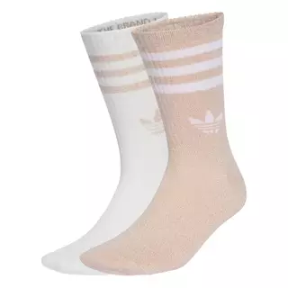 adidas ไลฟ์สไตล์ ถุงเท้าความยาวครึ่งแข้ง 3-Stripes Glitter (2 คู่) Unisex สีชมพู KD0966