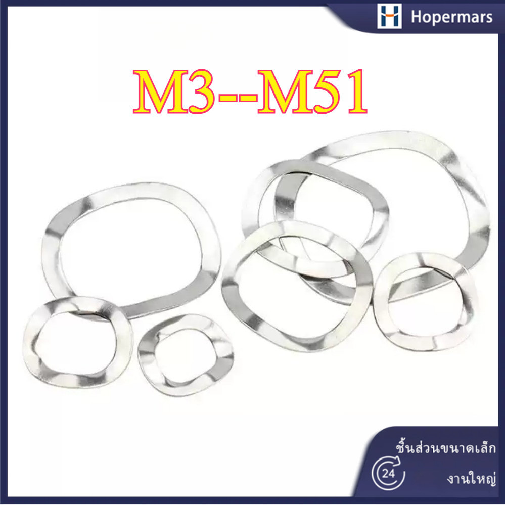 304 แหวนรองคลื่นสแตนเลส  M3-M51 (HA-LR-T1)