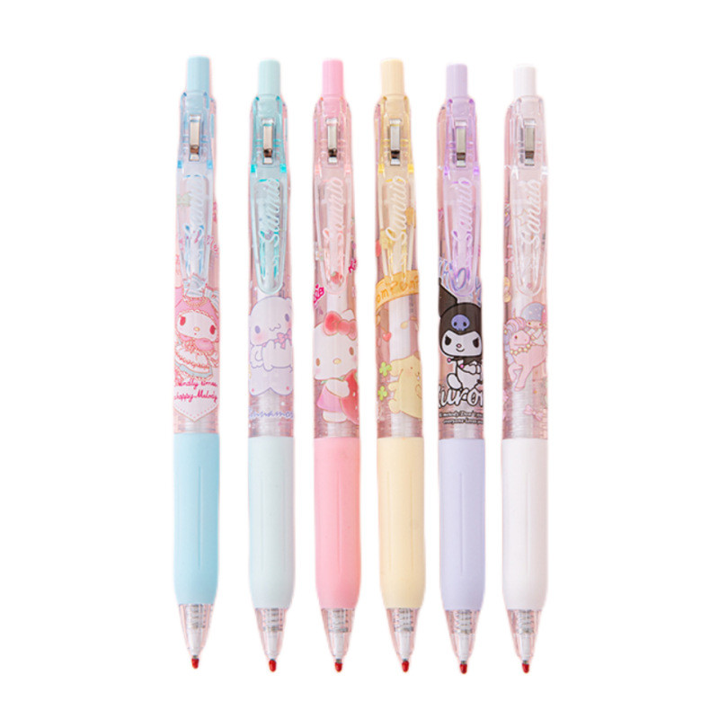 ปากกาเจล Sanrio ปากกาน่ารักๆ คละสี ลายน่ารัก หมึกดำ 0.5mm ปากกาสำหรับนักเรียน เครื่องเขียน ส่งไวจากไทย - รูปที่ 6