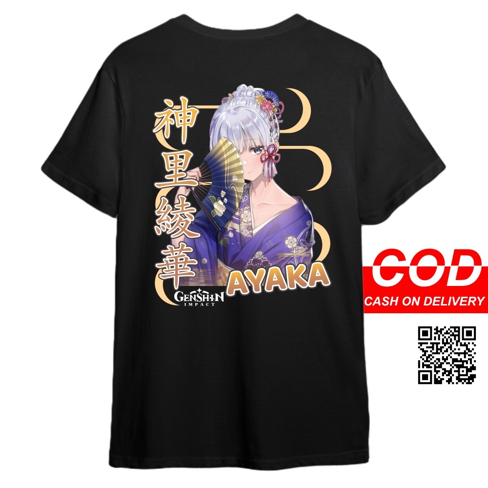 เสื้อยืด WIRAFASHION.ID AYAKA GENSHIN IMPACT - CROP TOP, OVERSIZE, เสื้อยืด DISTRO มาตรฐานสําหรับผู้