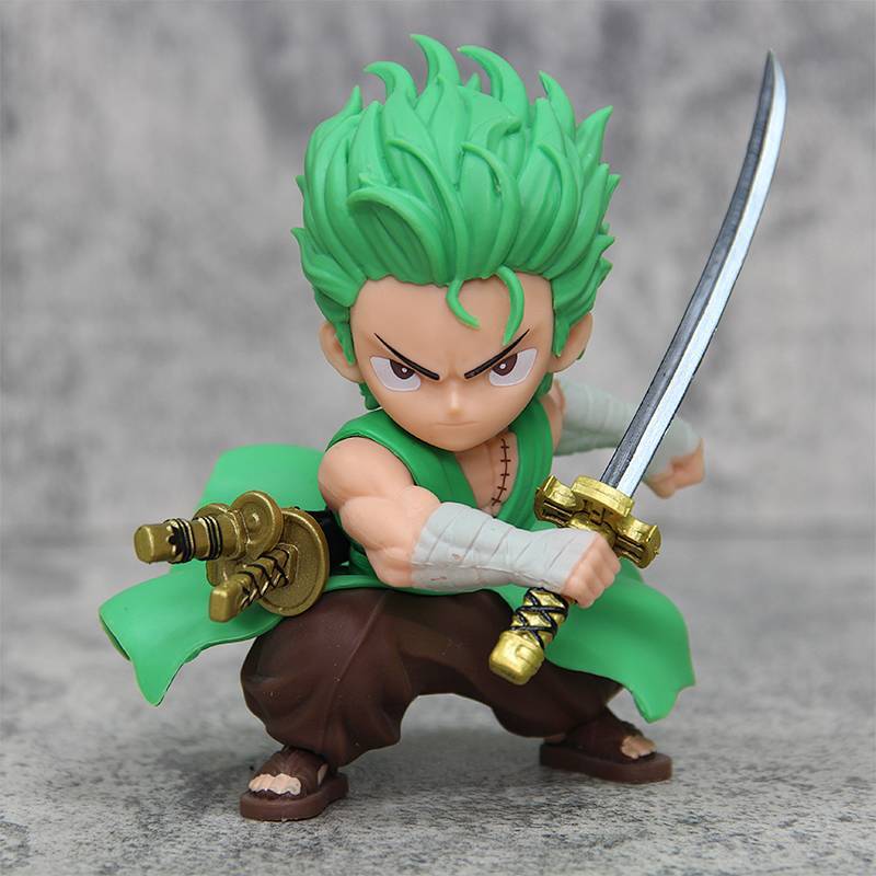 【Ready Stock】 One Piece GK Q Version 2 Years Later Sauron Zoro Anime Peripheral Tide Play Doll Case 