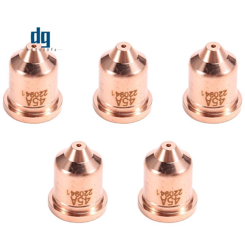 5ชิ้น 220941 เคล็ดลับหัวฉีด 45A Fit สําหรับ 45XP/65/85/105 วัสดุสิ้นเปลืองไฟฉายตัดพลาสม่า
