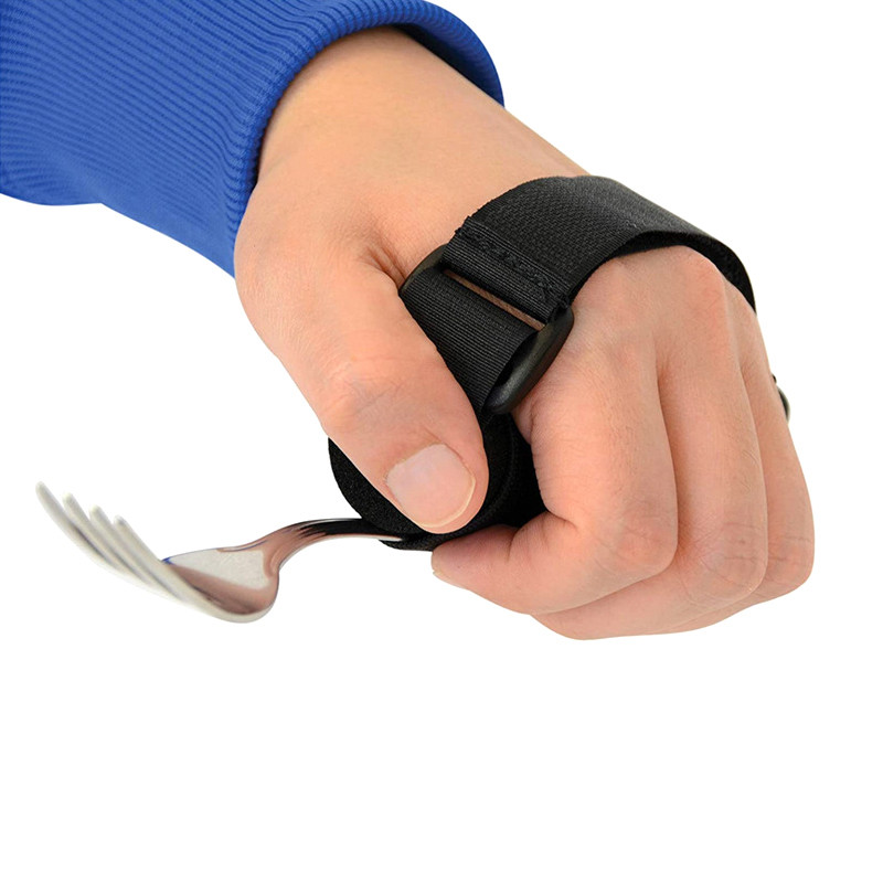 Aid Utensil Cuff Holder Strap Elastic Eating Assistance Cuff Spoons Forks Nylon Band For Patients El