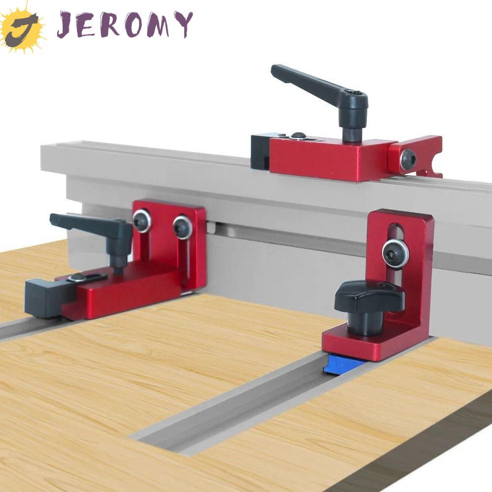 JEROMY รางตุ้มปี่, อลูมิเนียมอัลลอยด์ 30-50 ซม. รั้วโปรไฟล์อลูมิเนียม, ราง T-track มืออาชีพขายึดเลื่