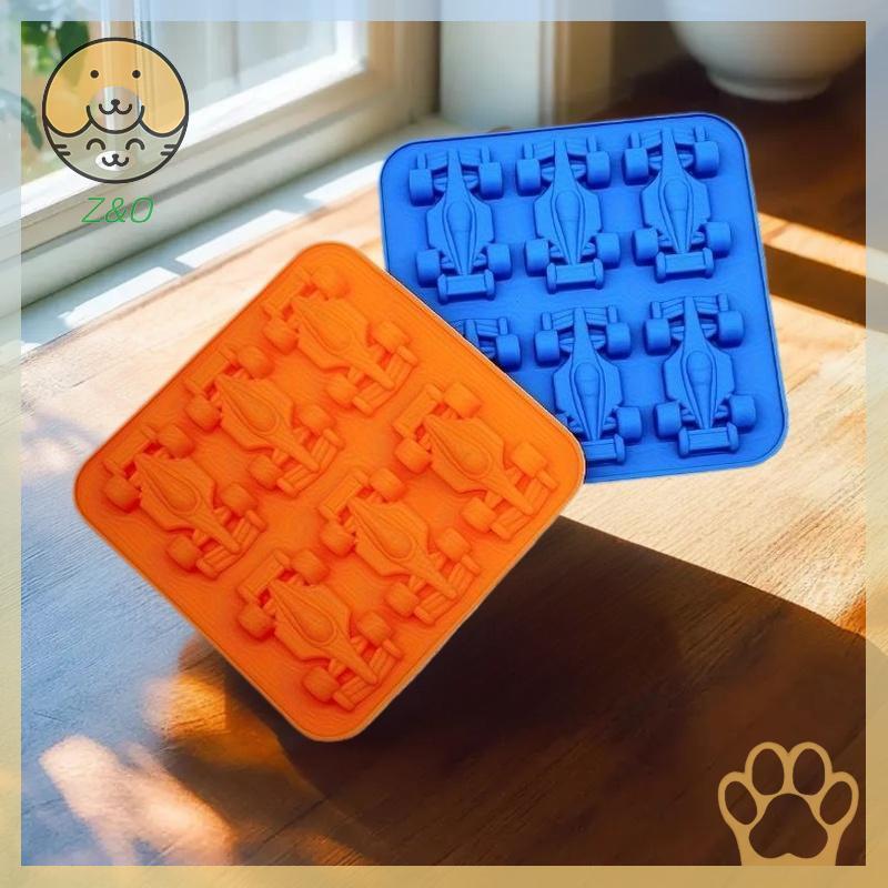 [Z&O] 6-Cavity Racing Car Ice Mold Ice Mold, Silicone Racing Car Jelly Mold 3d Race Car Tumbler Tray