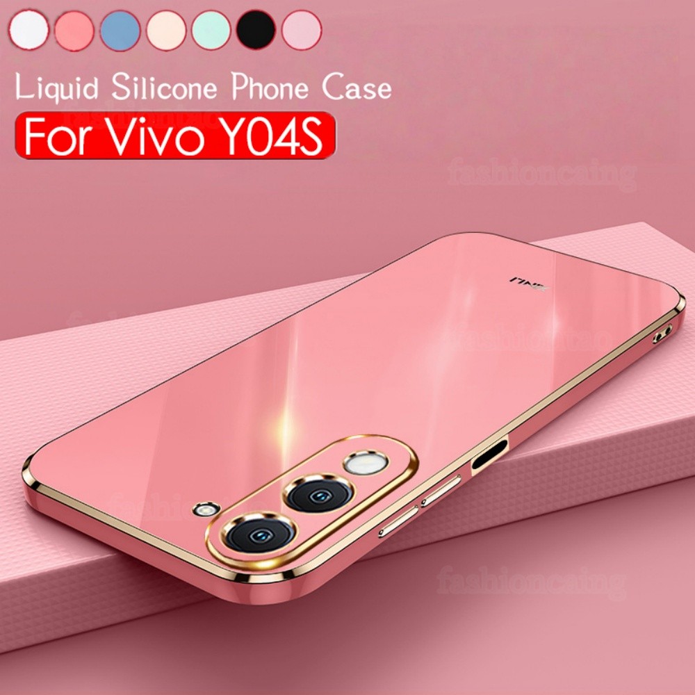 สําหรับVivoY04SสําหรับVivo Y04 S Y04S Y04 S Y29 T Y29T Y29S VivoY04S VivoY04T VivoY29Tสแควร์ชุบเคสโท