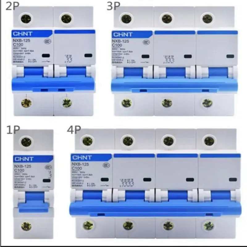 Chint NXB-125 สวิตช์เบรกเกอร์อากาศกําลังสูง 1P 2P 3P 4P 63A80A100A125A 1 ชิ้น