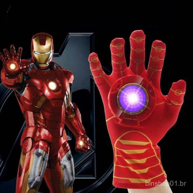 ถุงมือมือซ้าย Avengers Iron Man พร้อมแสงและเสียง สำหรับเด็กผู้ชาย