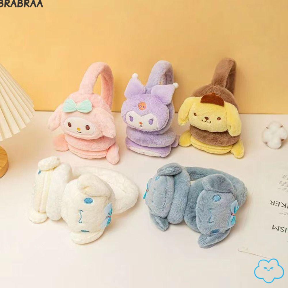 BRABRAA เครื่องอุ่นหู, ที่ปิดหูกันหนาวตุ๊กตาการ์ตูน, แฟชั่นฤดูหนาว Warm Soft Ear Cover ของขวัญสําหรับเด็ก