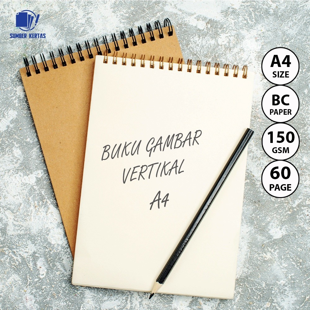 A4/BC/VERIKAL DRAWING BOOK/A4 SKETCHBOOK/A4 DRAWING BOOK/VERTIKAL/JURNAL/NOTEPAD