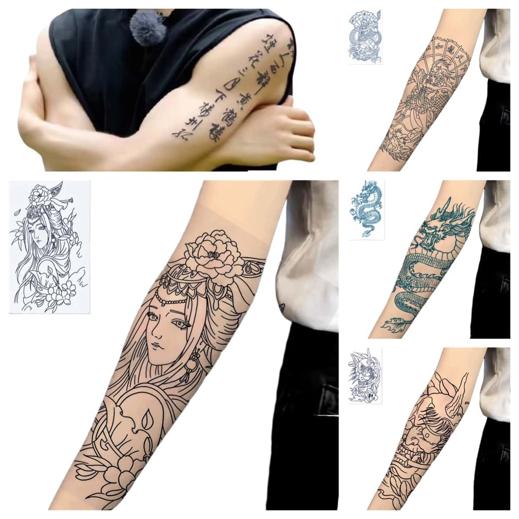 สามมิติสไตล์ 3D Long-Lasting Shocking การ์ตูนน่ารักความงาม Forearm 7-15 วัน Tattoo สติกเกอร์น้ําผลไม
