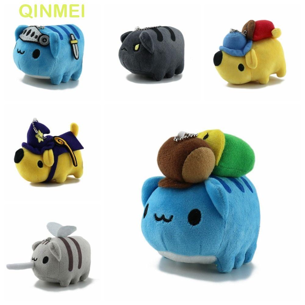 QINMEI Bugcat Capoo พวงกุญแจ,สีฟ้าแมวของเล่นหลายสไตล์ Bugcat จี้,น่ารักการ์ตูน PP ผ้าฝ้ายกระเป๋า Cha