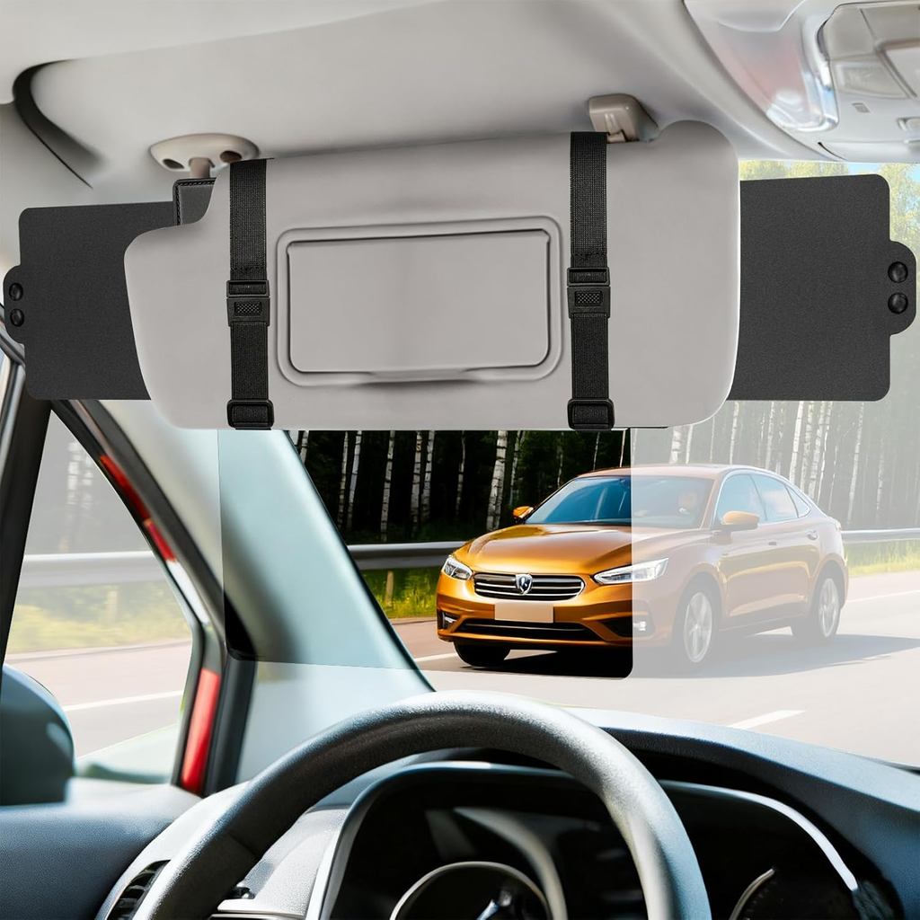 Sun Visor Extender for Car, Visor Extender Sun Blocker, Sun Visor Extension with Anti-Glare Lens Blo