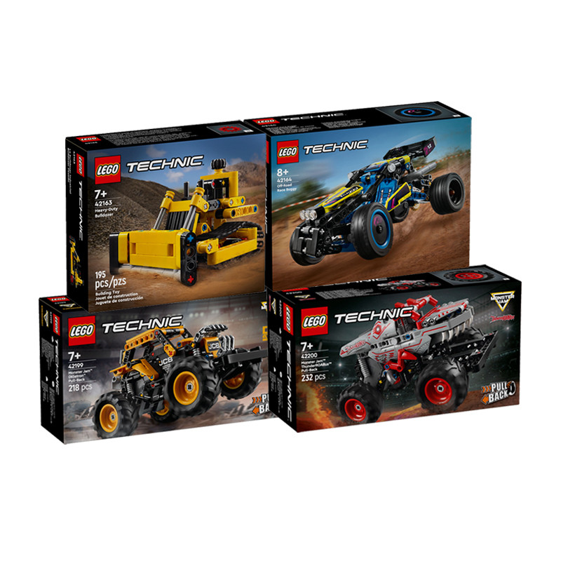 เลโก้ เลโก้วิศวกรรมชุด42164ปิดถนนรถแข่ง42198/42163 รถปราบดิน อาคารบล็อกของเล่นเด็กของขวัญวันเกิด