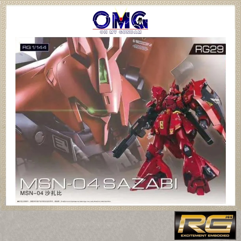 No ยี่ห้อ RG 1/144 MSN-04 Sazabi RG29 Assembly Model Kit RG Sazabi Model Kit Plamo OMG