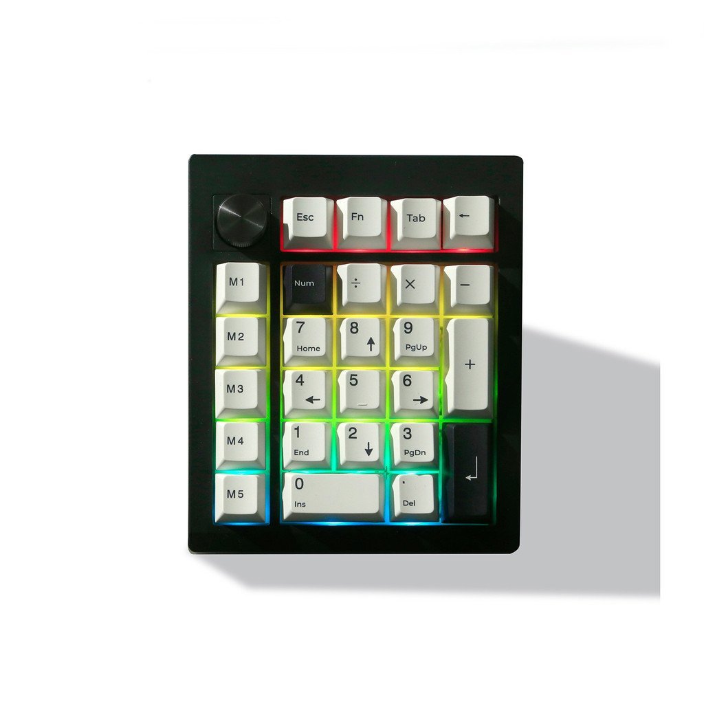 ZUOYA ZUOYA GMK26 คีย์บอร์ดดิจิตอลไร้สายสามโหมดบลูทูธ 2.4G Knob QMK/VIA JB7O