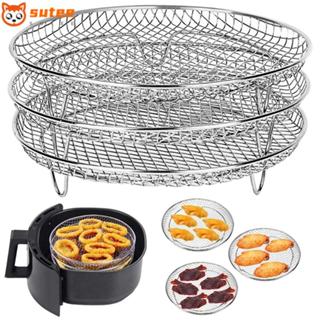 SUTEEE ชั้นวางหม้อทอดอากาศ,ชั้นวางย่างวางซ้อนกันได้ไม่ติด,ถา…