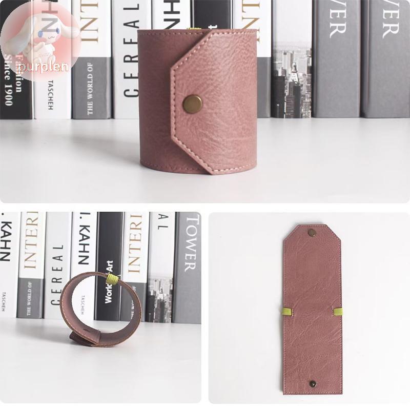 สีม่วง Cash Wrap Wallet Fast Cash Access Money Holder สําหรับเงินสดหนังกระเป๋าสตางค์เงิน Organizer V