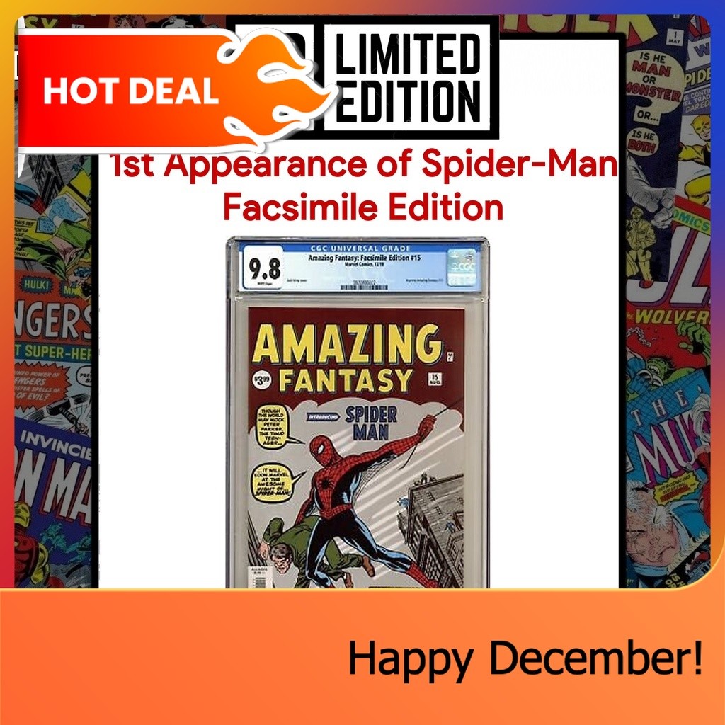 Amazing Fantasy #15 (1st Spider Man) CGC 9.8 Facsimile Edition 2019 MARVEL Comic สไปเดอร์แมน หนังสือ
