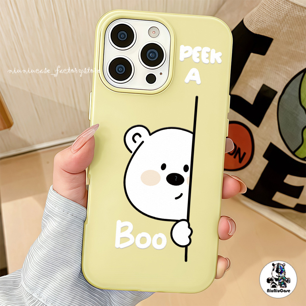 ลูกหมีที่โผล่หัวออกมา For Redmi 12C 13 10 12 13C 14C A5 9 15C 9C 9A 10A 10C Note 13 9 14 11 12 9s Pro Max C75 2 ใน 1 เคส