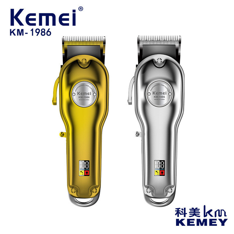 Kemei/kemei Hair Clipper KM-1986 ปัตตาเลี่ยนผมไฟฟ้ากําลังสูงร้านทําผมเฉพาะโกนหนวดปัตตาเลี่ยนผม VZUB