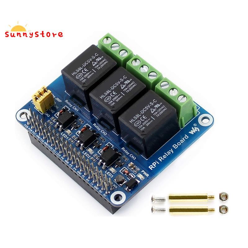 5V 3-Channel รีเลย์โมดูลบอร์ดขยาย Breakout Shield HAT Kit สําหรับ RPI Zero 2 W WH 2W 3