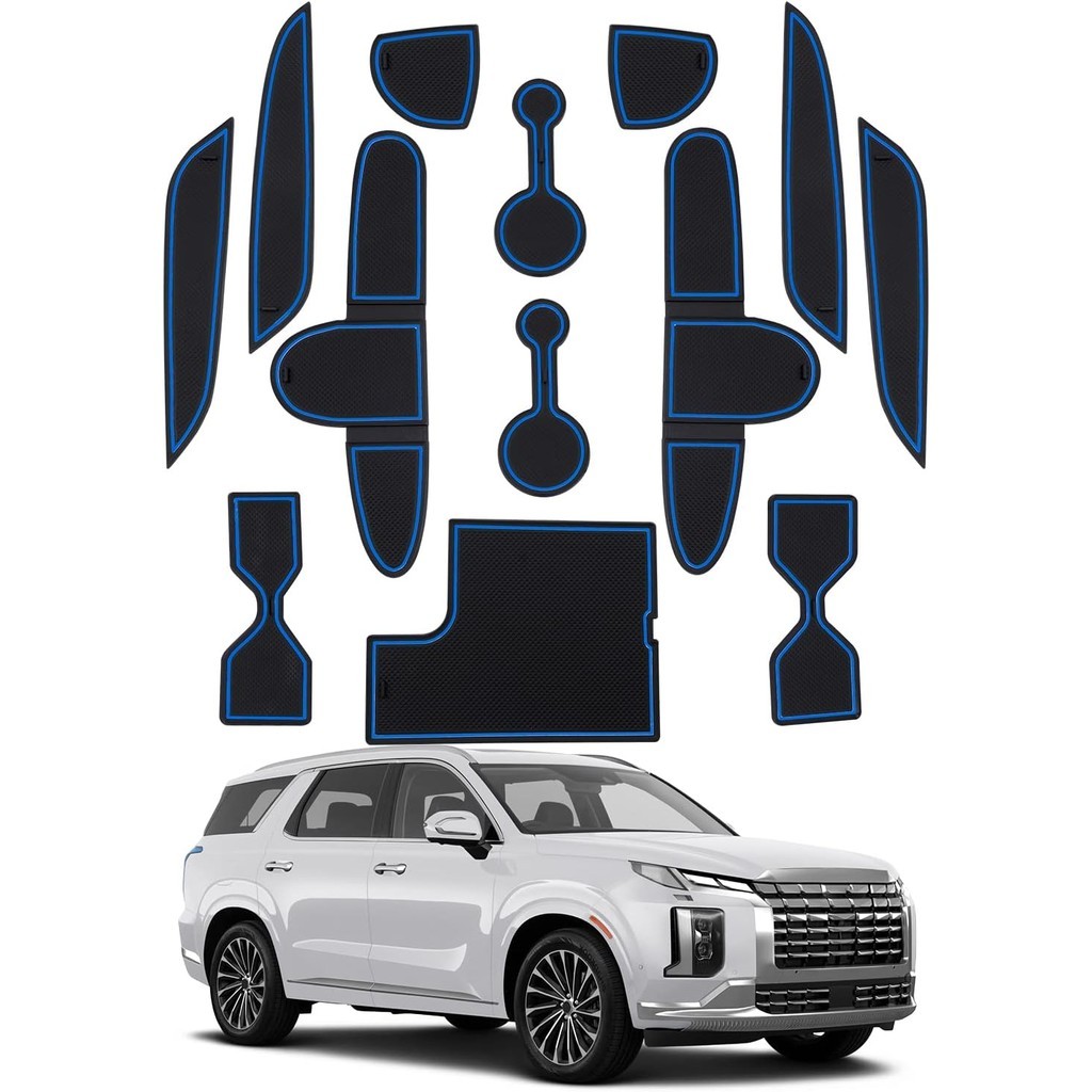 SHAOHAO สําหรับ 2024 2025 Hyundai Palisade ประตู Mats 2025 Palisade ถ้วยใส่ 2023 2024 2025 Hyundai P