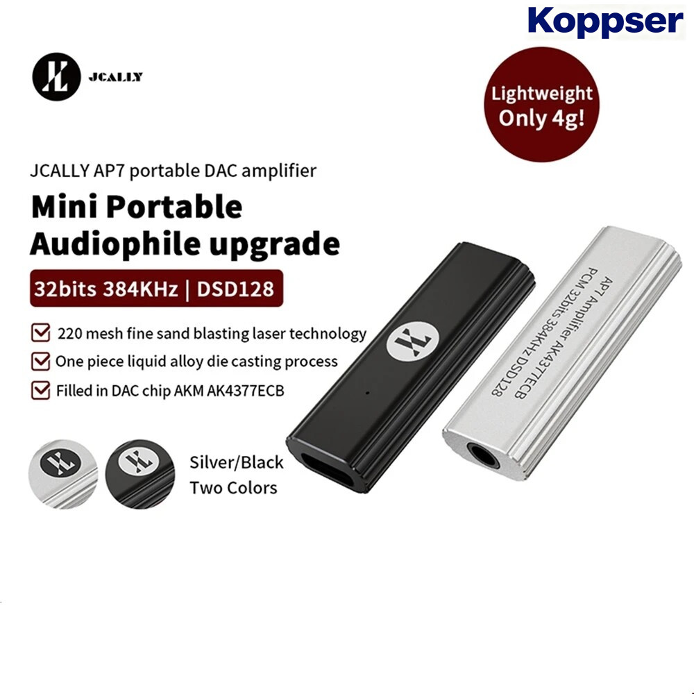 Local JCALLY AP7 Amplifier fon kepala mudah alih DAC USB C 3.5mm DSD128 HIFI Amp DAC diri Android iO