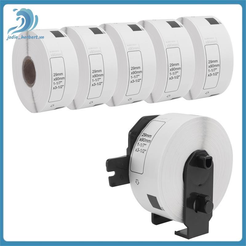 6 ม้วนป้ายเข้ากันได้สําหรับ -11201 ป้ายที่อยู่มาตรฐาน 29 มม. x 90 มม. สําหรับ QL-800 QL-810W QL-700