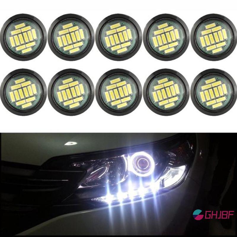 GHJBF] 1x White Turbo 12V 5W Eagle Eye LED Daytime Running DRL ไฟสํารองรถ Auto โคมไฟ สนนนเดิมคอเต่า