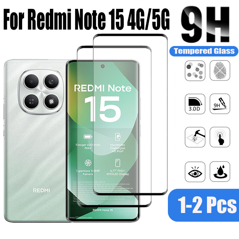 ฟิล์ม Redmi Note 15 4G 1-2 ชิ้น HD ป้องกันหน้าจอ สำหรับ กระจกนิรภัยสําหรับ สำหรับ Xiaomi 14 13 Pro Plus Pro + 4G 5G กระจกนิรภัย Flim