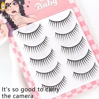 ขนตาปลอมสไตล์ญี่ปุ่น One Piece Feathered Wing Design Natural Soft Wispy Lashes สําหรับแต่งหน้าทุกวัน