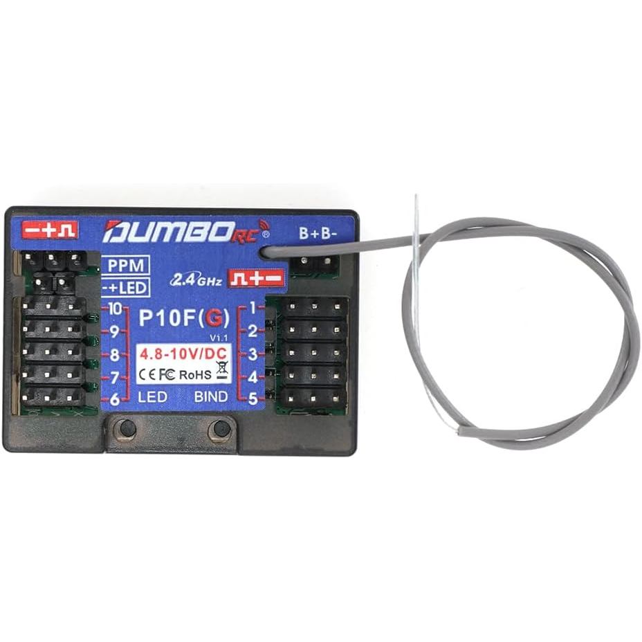 P10FG Gyro Receiver 2.4 Ghz 10 Channel RC Receiver สําหรับ DDF 350 RC เครื่องส่งสัญญาณสําหรับรถยนต์