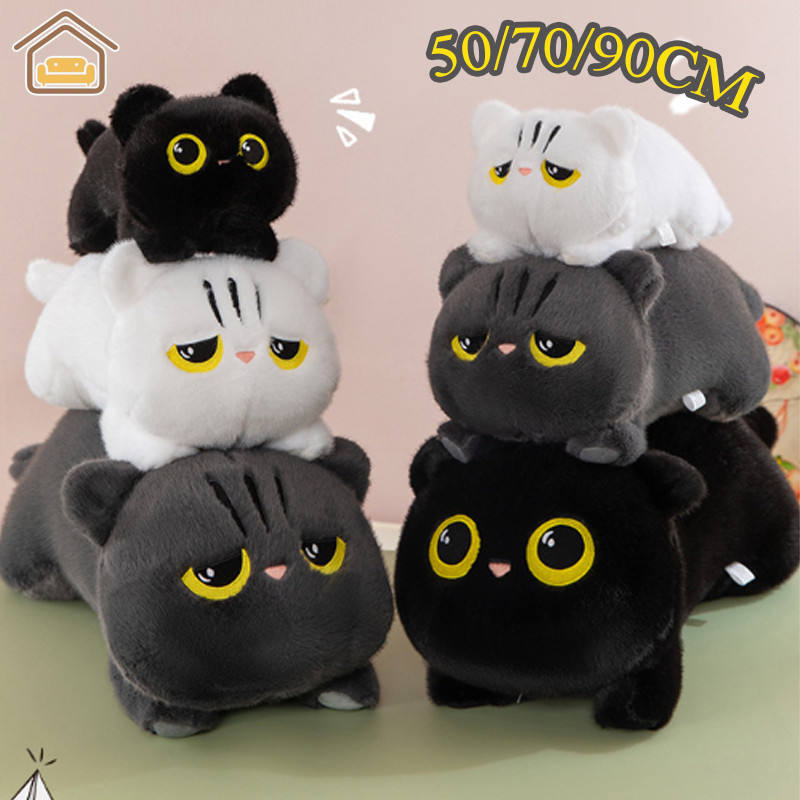 COD หมอนข้างแมวน่ารัก แมวน่ารักของเล่นตุ๊กตา นุ่มนิ่ม หมอนเบาะ ไส้นุ่มนอนแมวตุ๊กตาหมอนของขวัญวันเกิด ของขวญัปีใหม่